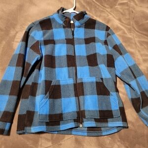 Boys checkered Full Zip up‎ sweater